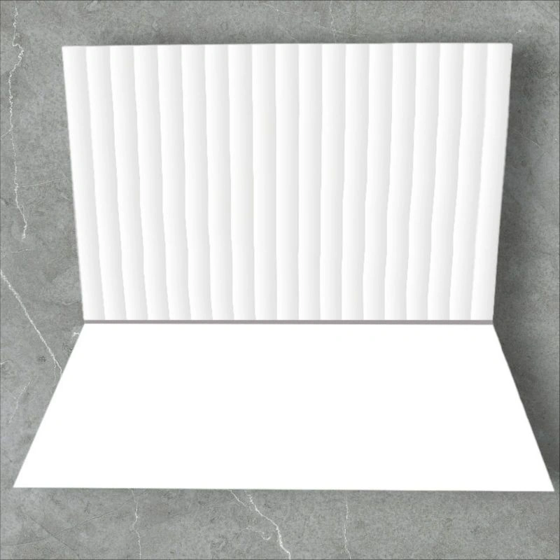 Alas Foto Lipat 30x45 Background Foto Produk Motif Gelombang Putih