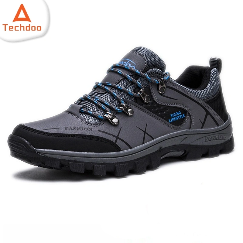 Techdoo Sepatu Hiking Pria Sepatu Olahraga Tahan Air Luar Ruangan Hiking Shoes Kekinian Outdoor SMH202