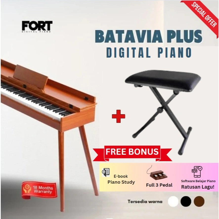 Digital Piano Fort Batavia PLUS + Garansi Resmi / BataviaPLUS Batavia+ (Upgrade)