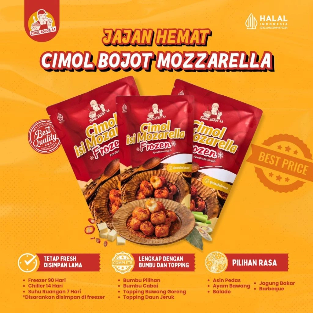Paket Jajan Hemat Nikmat 3 Cimol AA isi Mozzarella