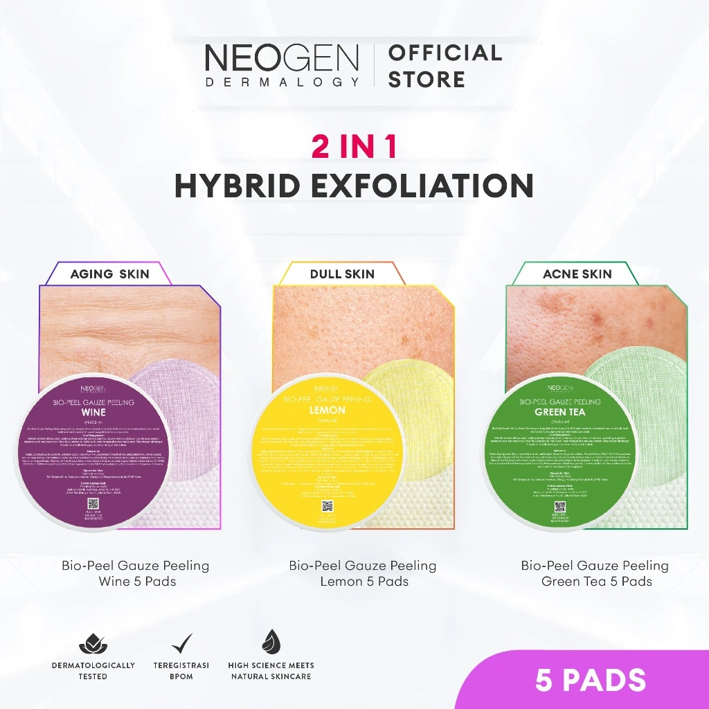 NEOGEN DERMALOGY Bio Peel Gauze Exfoliating Pad Minis (5 Pads)