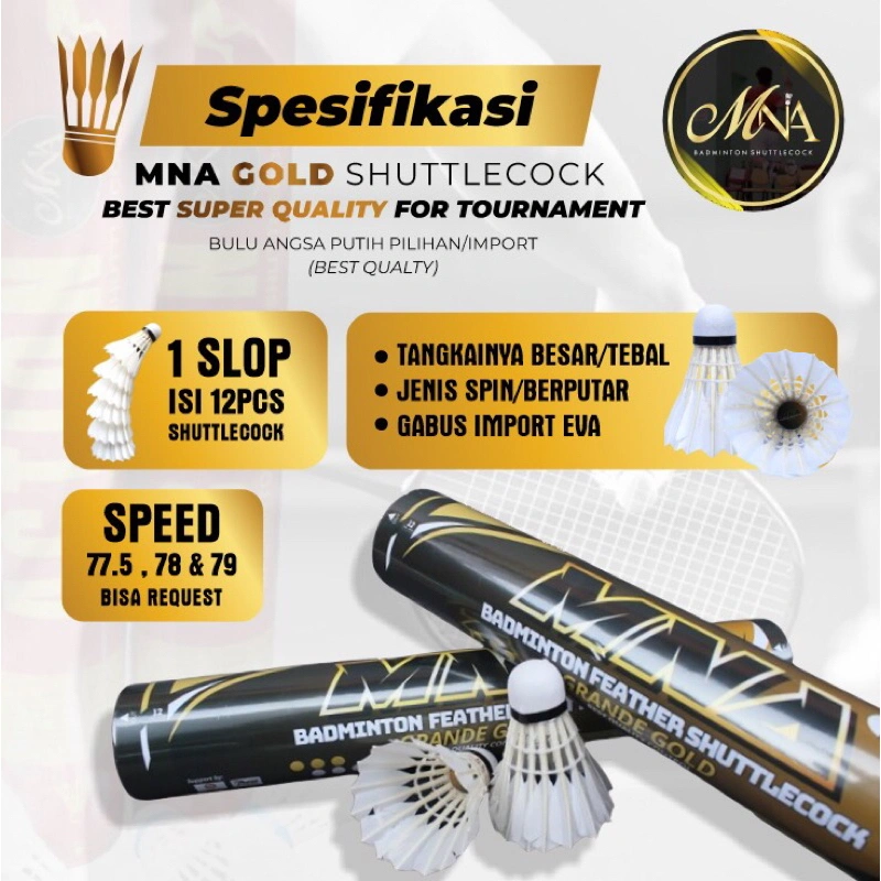 MNA SHUTTLECOCK GRANDE GOLD