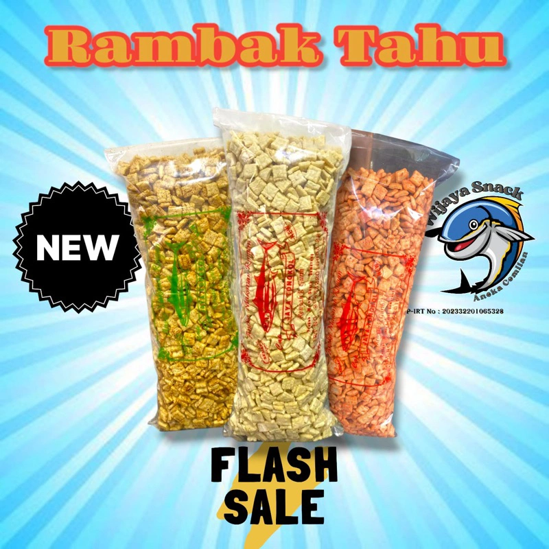 (1BALL)Kerupuk RAMBAK TAHU atau kerupuk TAHU cemilan medan