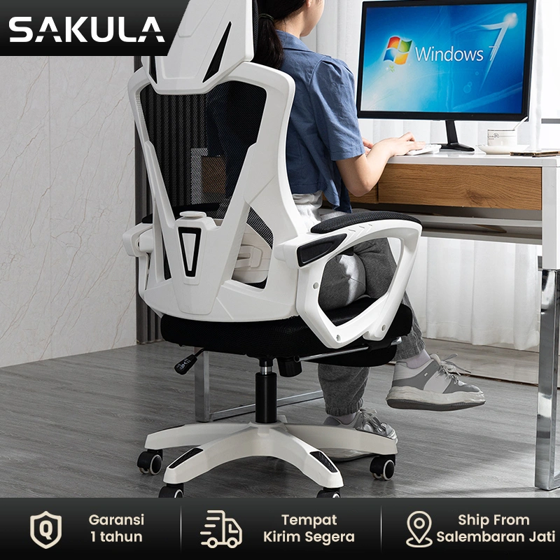 SAKULA Kursi Kantor Hidrolik Office Chair Kursi Belajar Minimalis Gaming Chair Kursi Kantor Minimalis Garansi Satu Tahun
