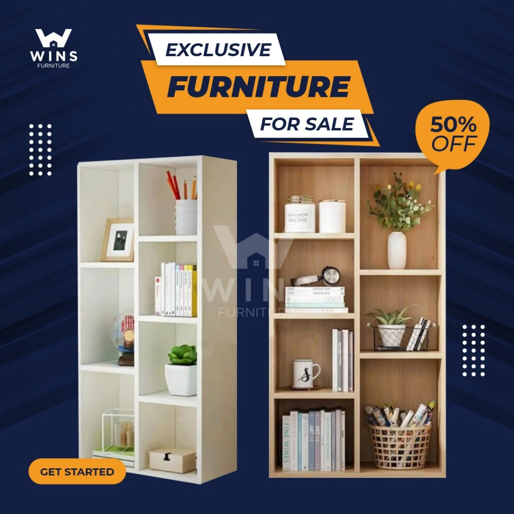 Wins Rak Kayu Serbaguna / Lemari Pakaian / RSG / Buku / Baju / Make Up / Helm / Dapur / Mainan / Kosmetik / DLL