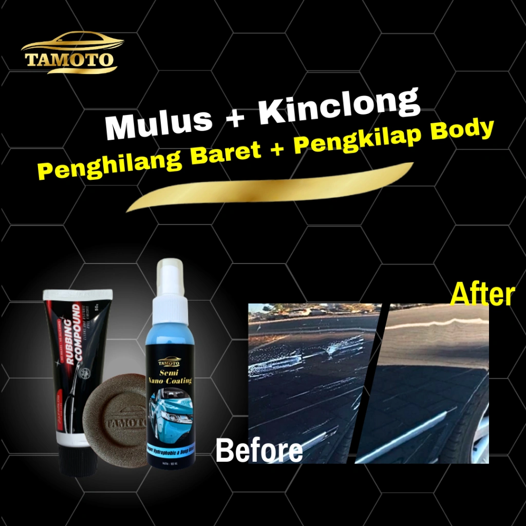 Kompon poles penghilang baret body mobil motor Rubbing compound alfaglos menghilangkan lecet goresan bodi Rubing compon