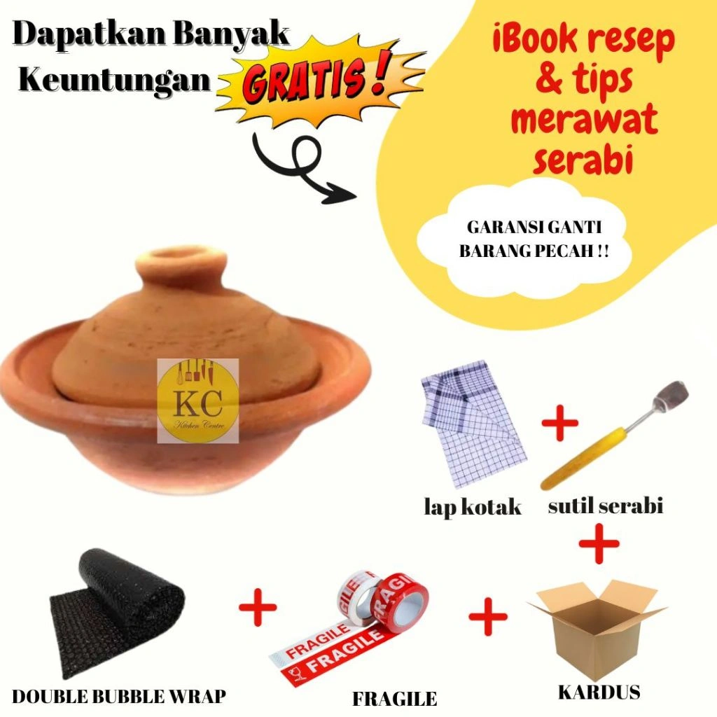 Cetakan Surabi Cetakan Surabi Tanah Liat Cetakan Surabi Merah Free Sutil dan Lap