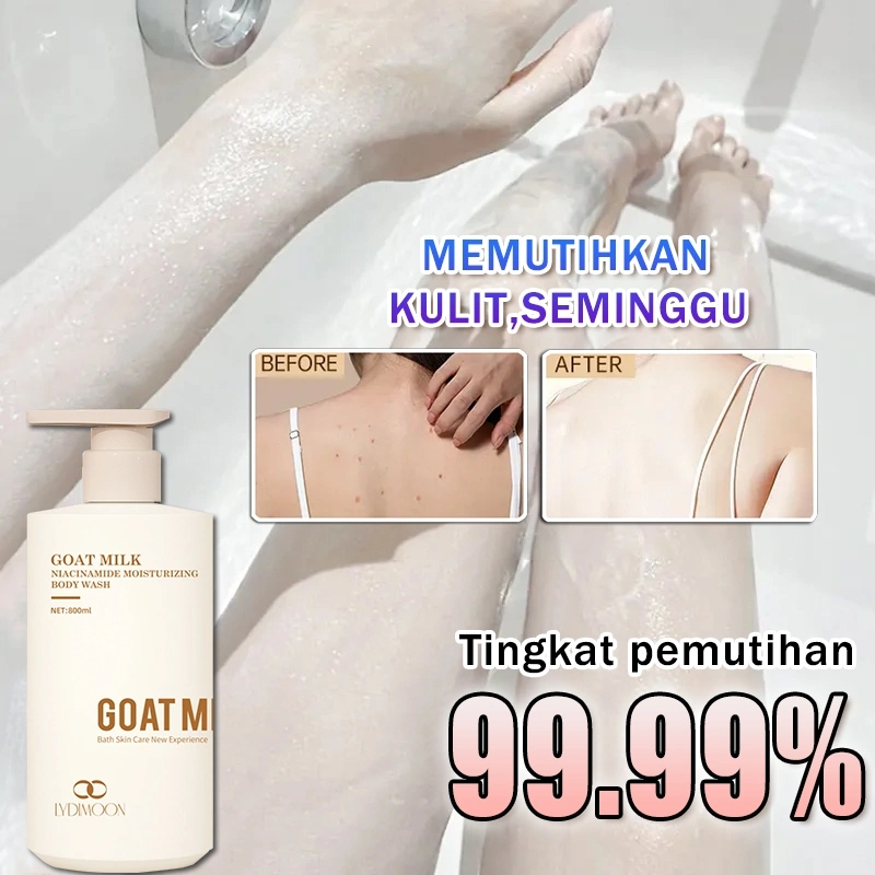 800ML Sabun pemutih badan Sabun mandi cair Whitening body wash Memutihkan Kulit,Seminggu Memutihkan melembabkan mencerahkan kulit Wangi tahan lama Pemutih permanen Singkirkan kulit kusam kering merinding