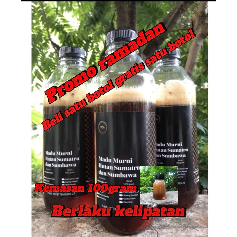 madu asli sumbawa netto 1kg