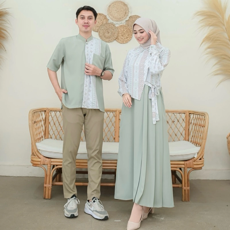 Rereyshop Alluna Dress Wanita Terbaru Dress Couple Pasangan Sarimbit Keluarga Bahan Premium
