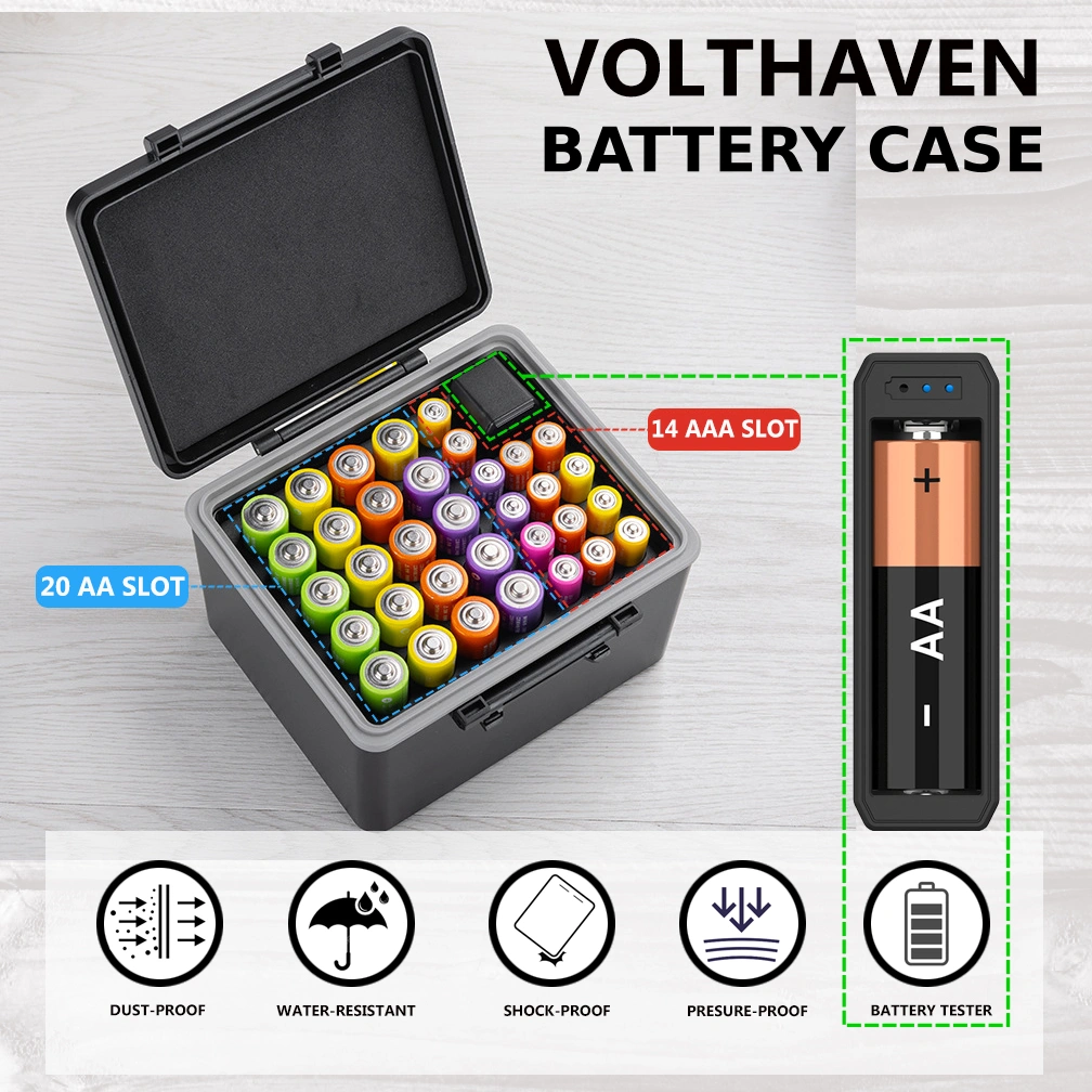 VoltHaven Baterai Case AA AAA Water-resistant Kotak Battery Case Box