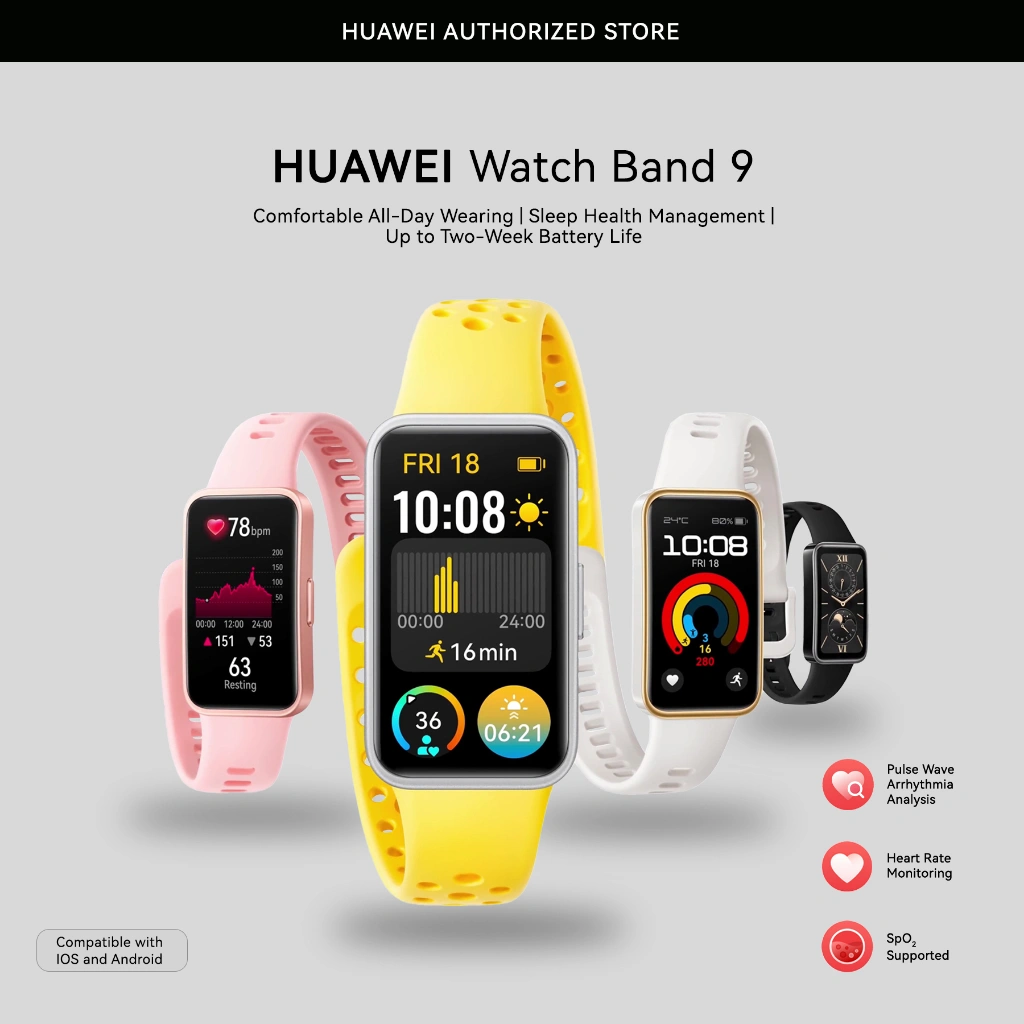 [BARU] HUAWEI Band 9 | Smartband | Comfortable All-Day Wearing | Advanced Sleep Health Management | Up to Two-Week Battery Life | Smartwatch-like Display  5.0