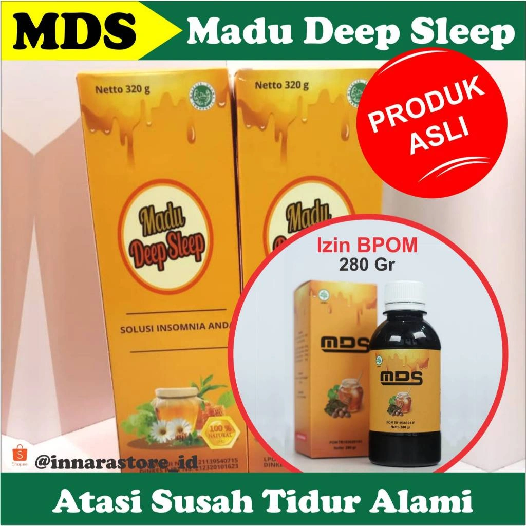 MADU DEEP SLEEP (MDS) HERBAL ALAMI ATASI SUSAH TIDUR INSOMNIA TERLARIS - DEEP SLEEP