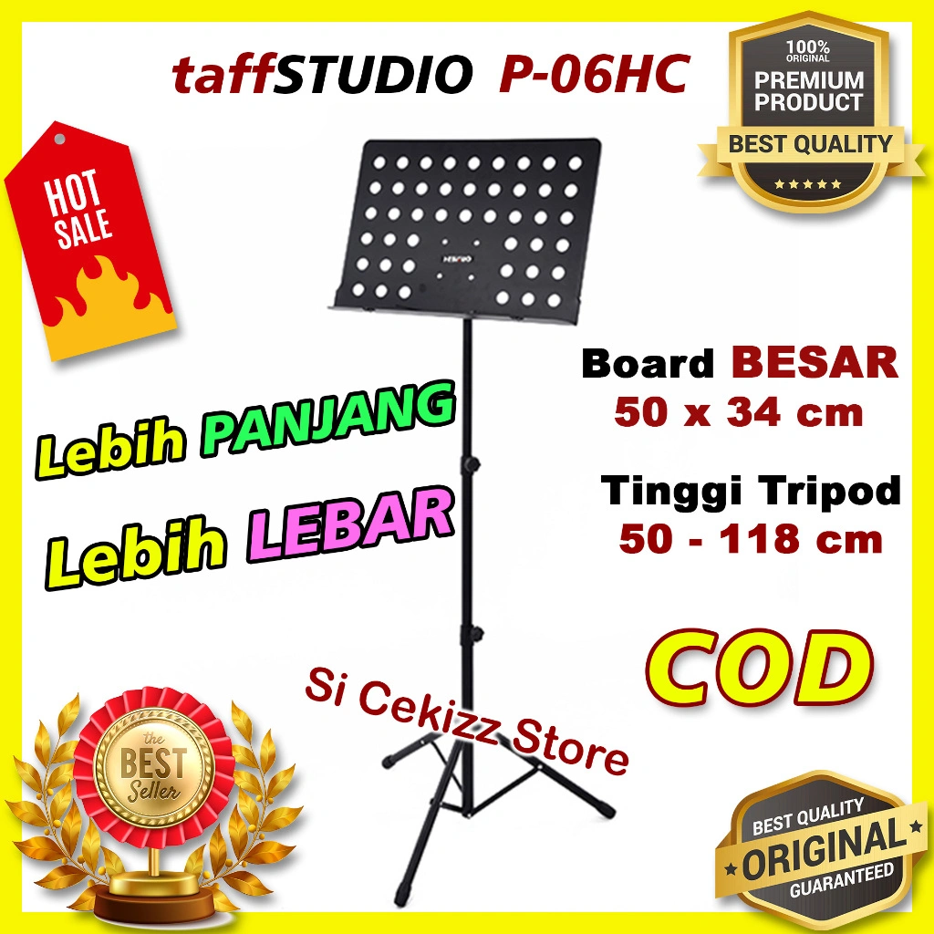 TaffSTUDIO Stand Partitur Musik Portable Folding Music Sheet Orchestra - P06HC Black – ORI PREMIUM