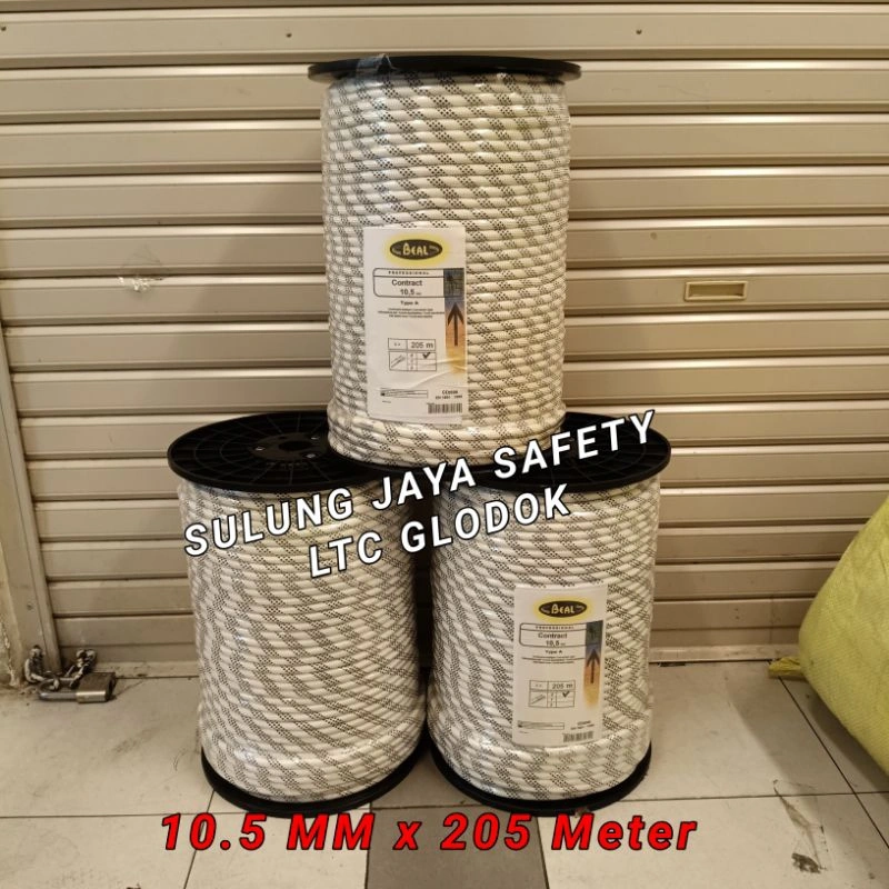 TALI KARMANTEL BEAL STATIC 10,5 MM X 200M ORIGINAL 100% ASLI BERKUALITAS KUAT REALPICT UNTUK PANJAT TEBING