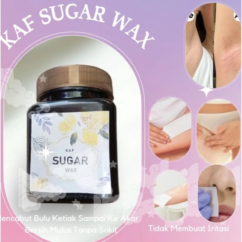 (250gr) Waxing gratis  8 kertas Waxing - KAF sugar wax - Mencabut bulu sampai ke akar