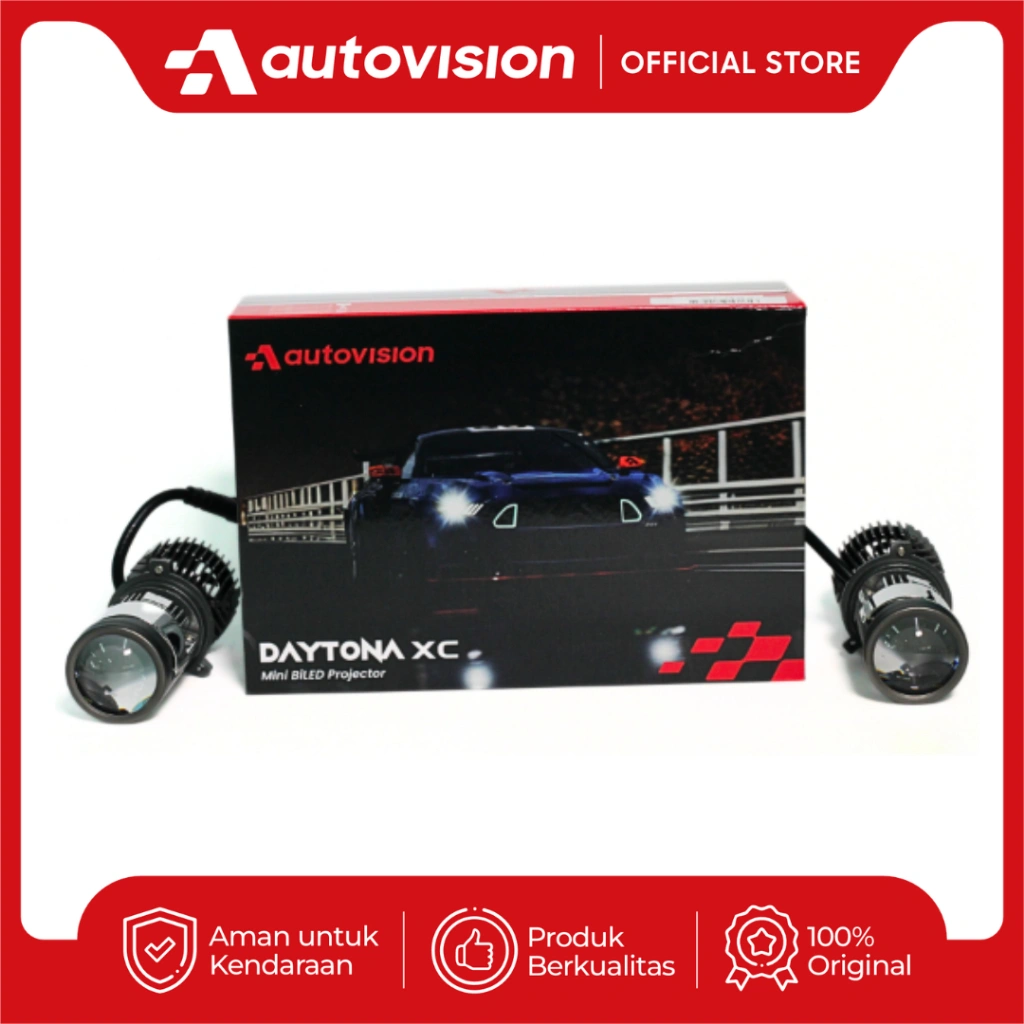 Headlamp/Lampu Utama H4 Mini BiLED Daytona XC H/L (9-80V) 92W 6000K/White