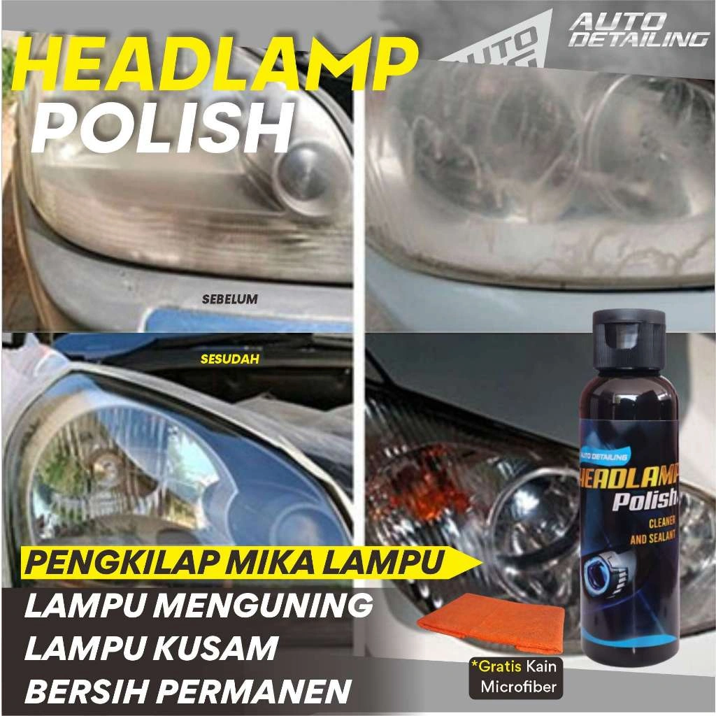 Pembersih Mika Lampu Mobil Headlamp Polish 100ml - WRK Auto Detailing Store