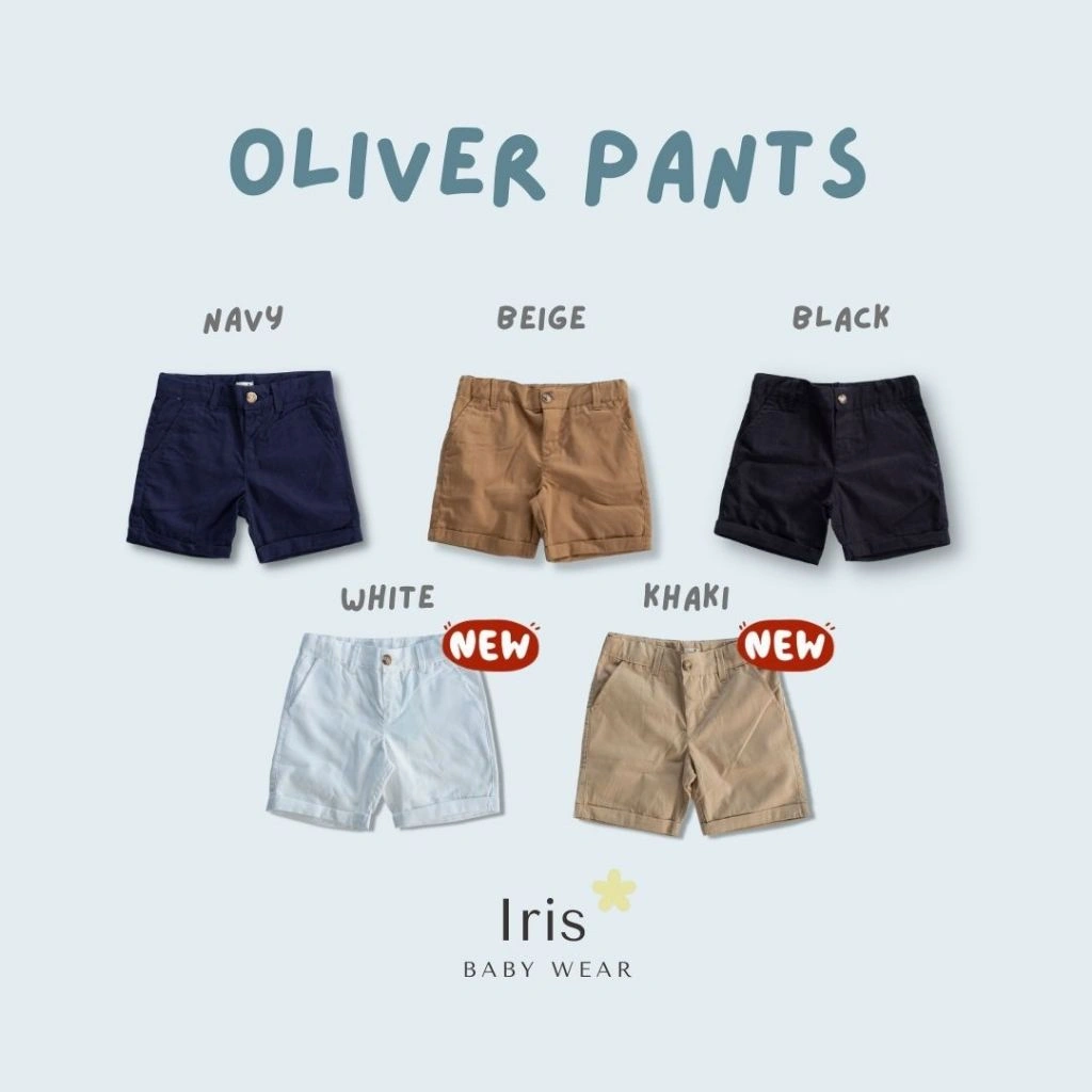 Iris Baby Wear - Celana Pendek Anak Batita Navy Hijau Army Coklat Polos Chino Chinos Premium Bawahan Anak