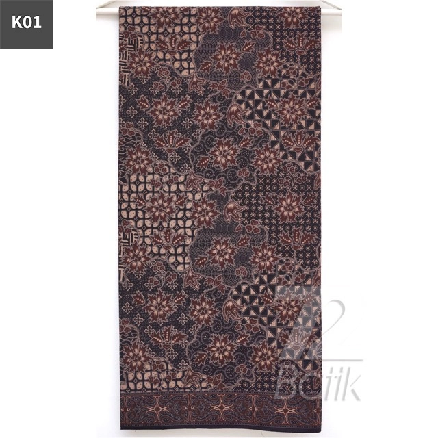 KAIN BATIK PREMIUM Bahan Katun Motif Sekar Jagad Warna Black Earthy Brown Mocha Mousse 727989 Cap 72 Jarik Jarit Samping Kebat Panjang Batik Katun Modern Premium Bahan Seragam Batik Pernikahan Kantor Keluarga Murah Kamen Jadi Batik Bali Lembaran