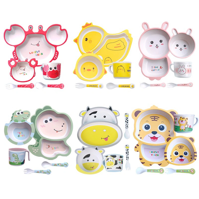 Piring Set Anak / Bamboo Kids Tablewareu