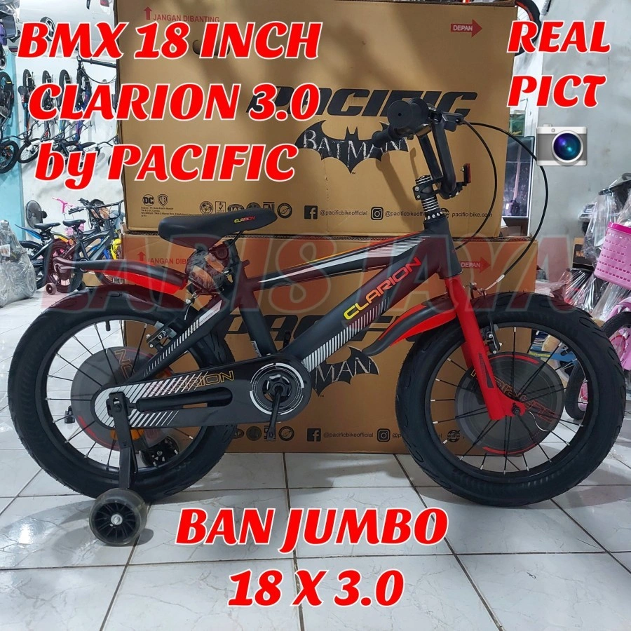 BONUS BELL Sepeda anak laki laki bmx 18 inch ban jumbo CLARION 8503 sepeda anak cowok 18 inch