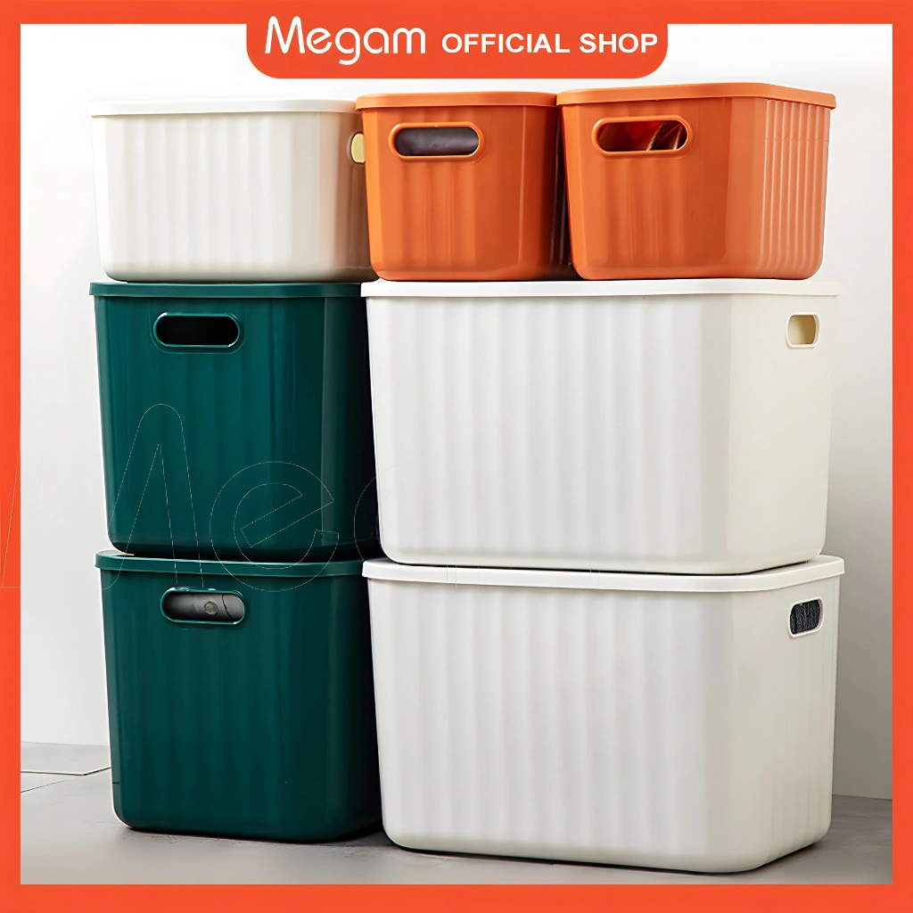 【MADE IN INDONESIA】Megam Container Box Penyimpanan Serbaguna Kotak Penyimpanan Barang / Mainan Storage Box Warna Multifungsi HSB786A