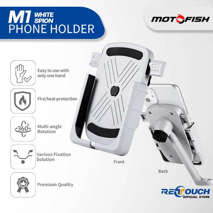Motofish Phone Holder M1 | Aksesoris Motor dan Sepeda | Motorcycle and Bicycle | Waterproof |