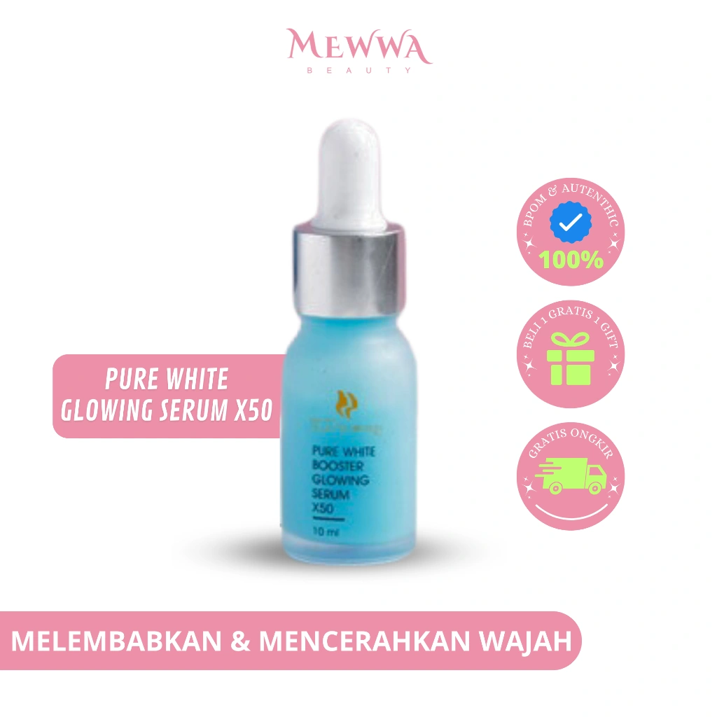 Mewwa Beauty - HOUSE OF BEAUTY New Skin Youth Pure White Booster Glowing Serum 10ml Serum Biru Serum Viral - Serum Wajah Pemuthi Brightening Mencerahkan Menghilangkan Flek Hitam Anti Aging Penghilang Beruntusan Original BPOM