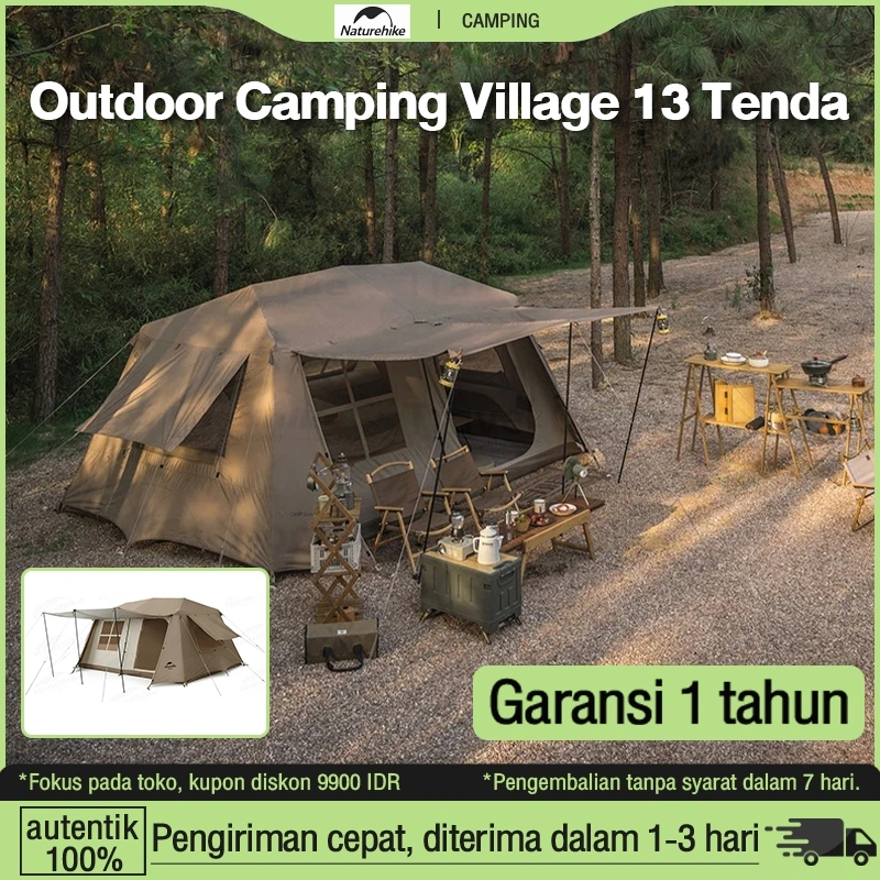 Naturehike Village 13 Tenda Camping Glamping 5-8 Orang Tent Outdoor Camping