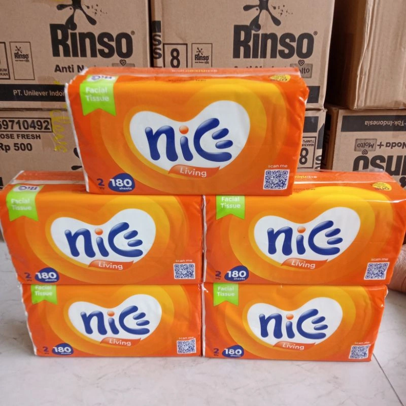 ( 5 PCS ) tisu nice 180 2ply (360 helai) / tisu nice 180 sheet