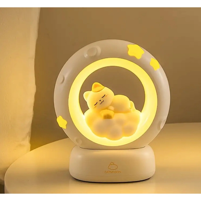 Panda Home Lampu Tidur Anak Led Moon Stars Karakter Rechargeable / Lampu LED Kamar Tidur Dekorasi / Lampu Hias Moon Stars Karakter Night Lamp Karakter