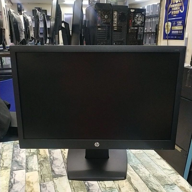 MONITOR HP V1914 LED 19 INCH WIDESCREEN LIKE NEW KOMPLIT KABLE