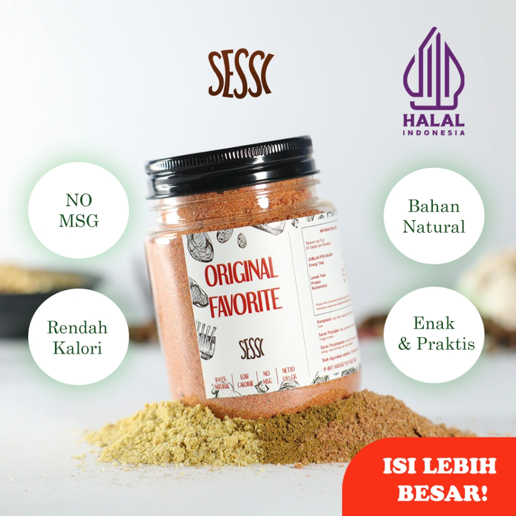 Sessi Bumbu Marinasi Serbaguna Rasa Original Favorite Dry Rub - TANPA MSG, rendah kalori