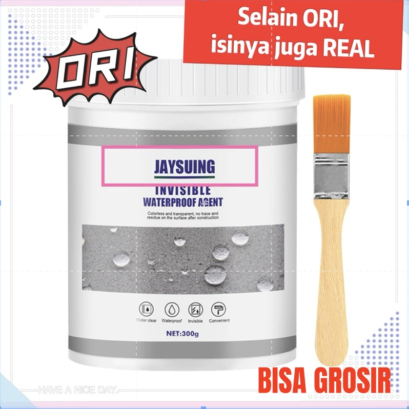 Lem Jaysuing Lem Anti Bocor dan Rembes Super Kuat Transparan Lem Waterproof Insulating Sealant KERAMIK 300gr+Kuas REAL PIC