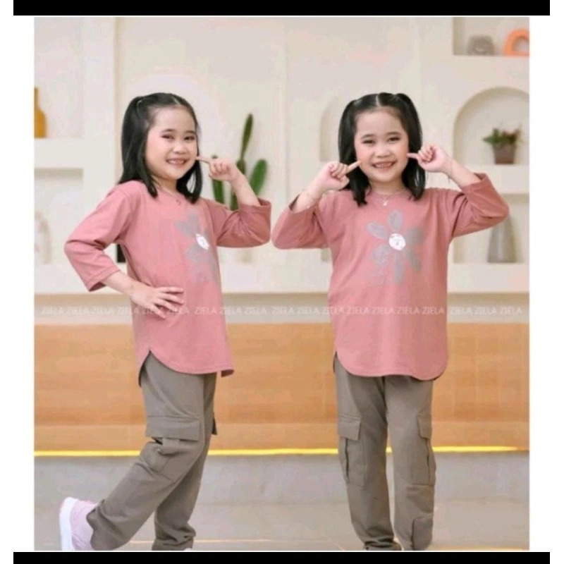 SETELAN ANAK ZIELEA 24s KAOS SETELAN ZIELEA KEKINIAN SETELAN ANAK ZIELEA TERBARU