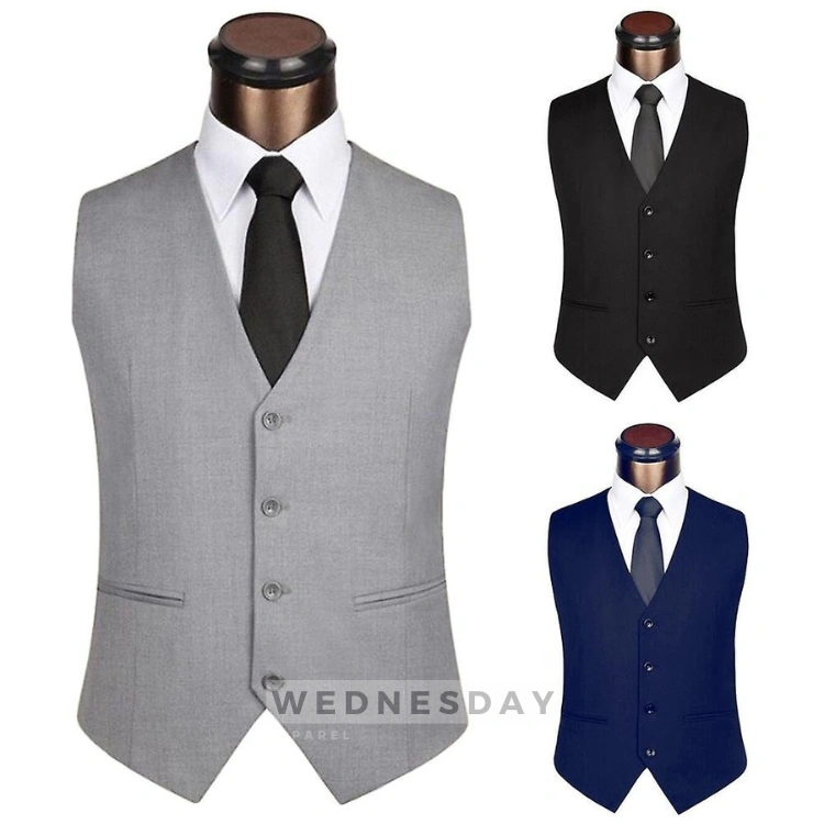 Rompi Vest Dewasa Slimfit Dalaman Jas Blazer Bahan Katun Twill Drill Premium