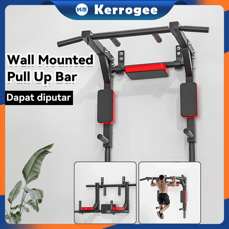 Multifunctional Wall Mounted Pull Up Bar / Wall Chin Up Bar Fitness Rack / alat pull-up bar rumahan dinding / max 300kg