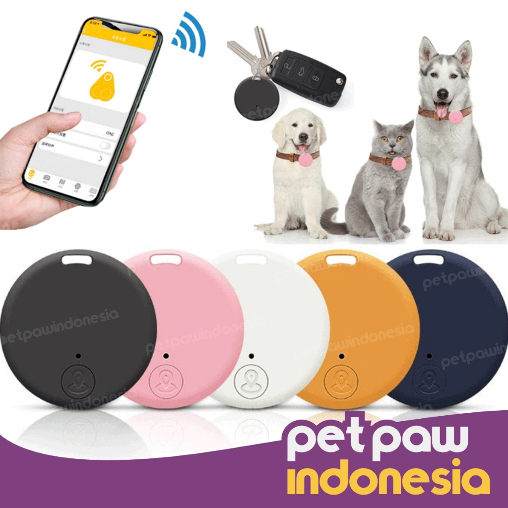 Alat Pelacak Anjing Kucing Kelinci GPS Tracker Bluetooth Wireless