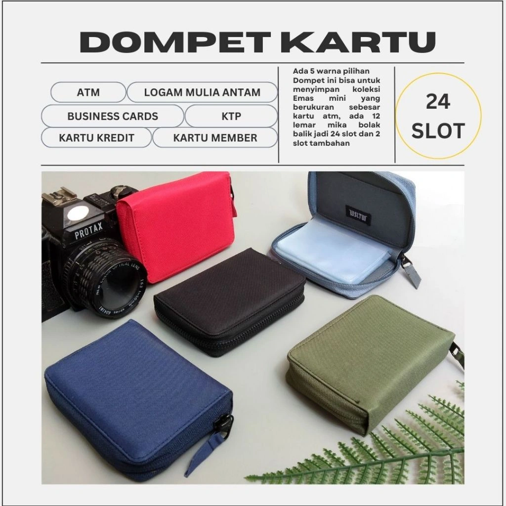 Dompet Kartu Card Holder Tempat Kartu Dan Uang Emas Antam LM 24 Slot