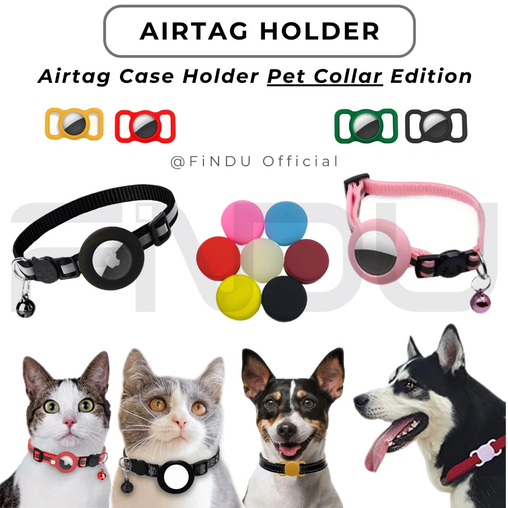 Pet Collar Airtag Cover - Airtag Case Holder Kalung Anjing & Kucing untuk Pelacak Hewan Peliharaan