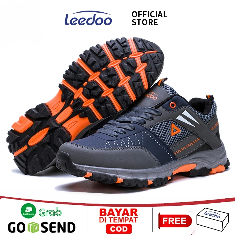 Leedoo Sepatu Hiking Pria Sneakers Gunung Anti Air Outdoor Shoes Original Kasual hiking Anti Air Sepatu Gunung MH203