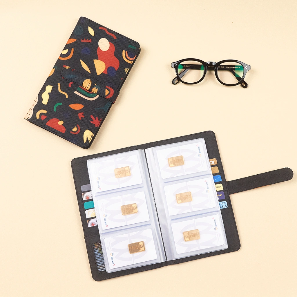 Dompet Card Holder Wallet Tempat Kartu Atm Emas Antam Logam Mulia 72 Slot