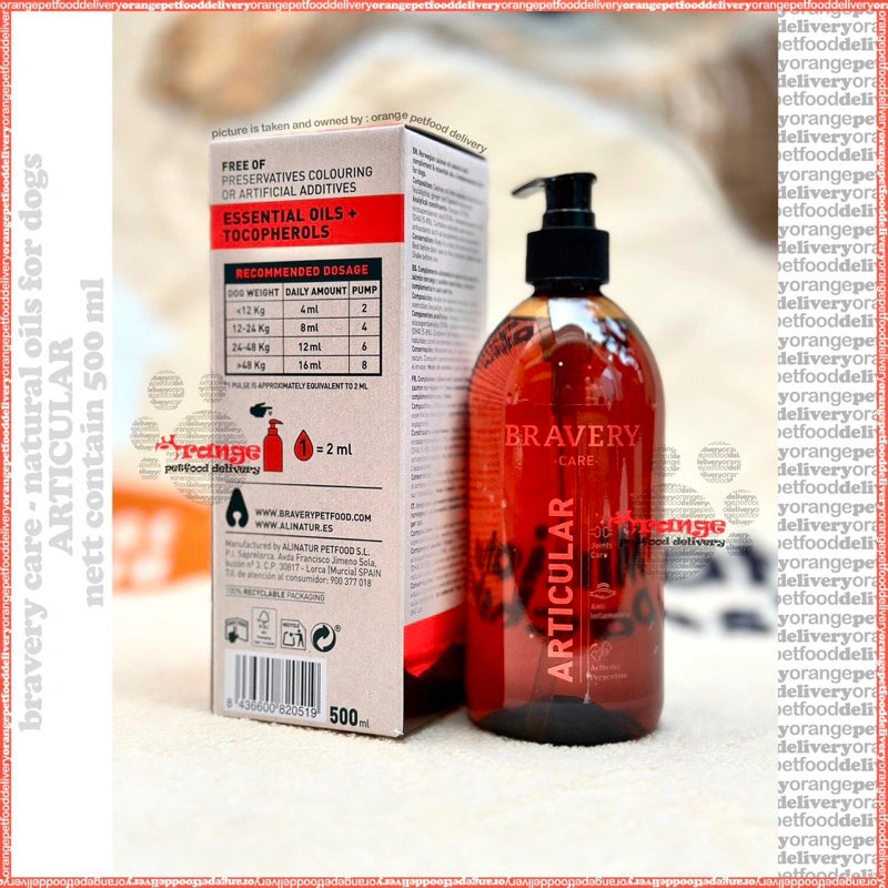 bravery care salmon oil ARTICULAR joint support 500 ml - dog supplement minyak ikan untuk anjing