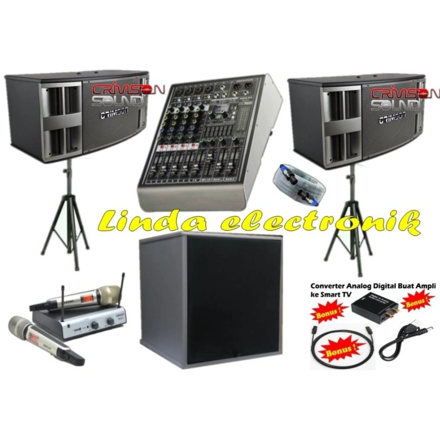 paket sound system karaoke 10" subwoofer 12'' ashley studio 4