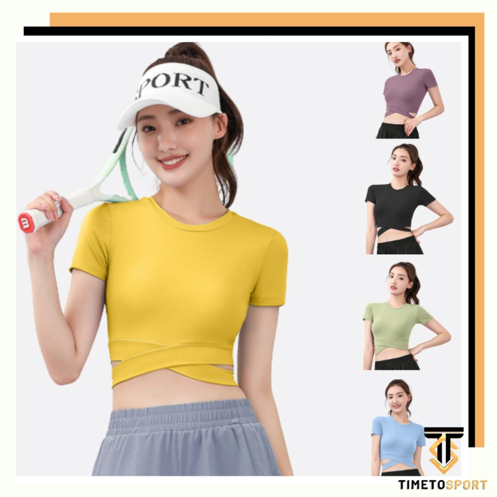 TIMETOSPORT Baju Olahraga Wanita Dry Fit untuk Fitness 1036