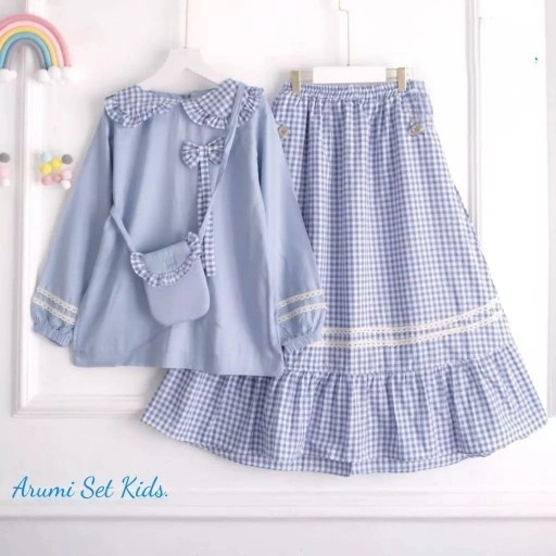 ARUMI SETROK KIDS 3-12 TAHUN SETELAN ROK ANAK TERBARU VIRAL 2024