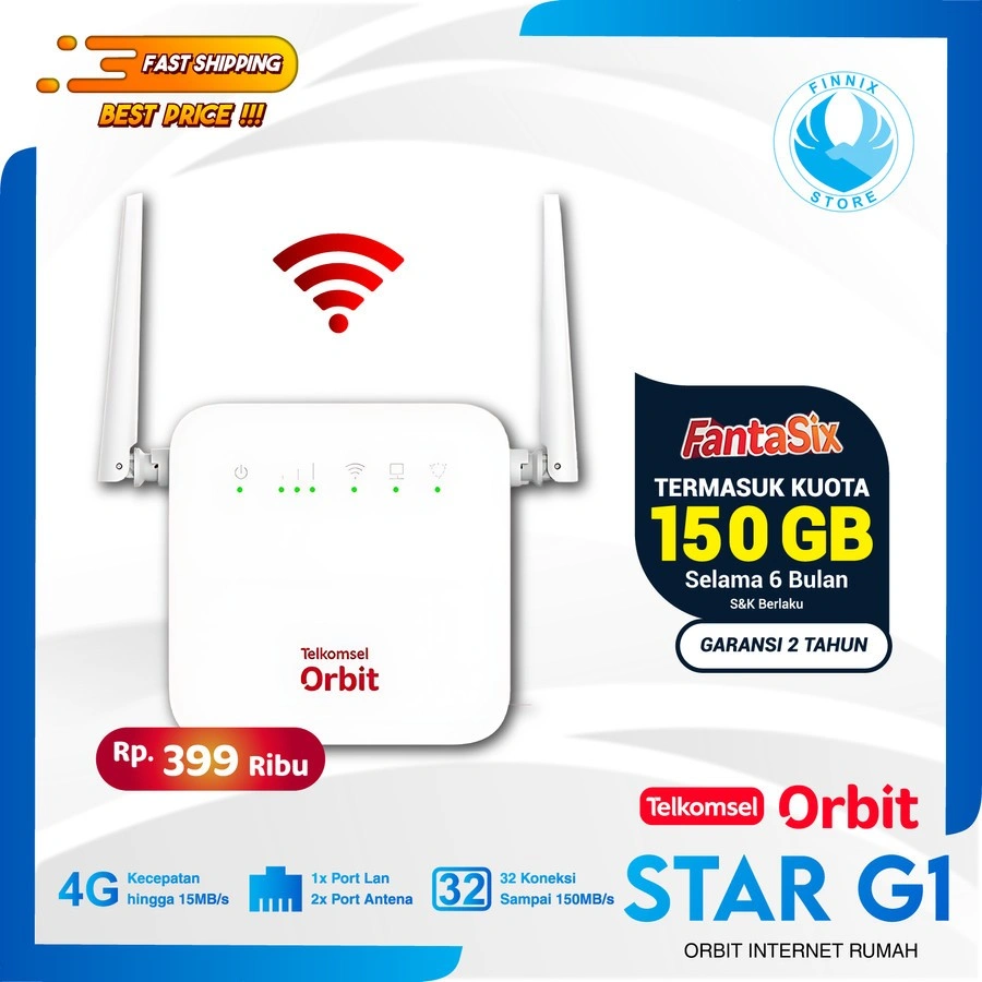Telkomsel Orbit Star G1 Home Router Modem Wifi 4G High Speed Free Kuota