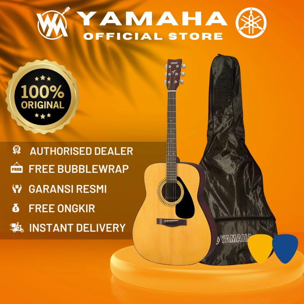Yamaha Gitar Akustik Acoustic Folk F310 / F 310 / F-310 - Natural + Softcase & 2 Pick