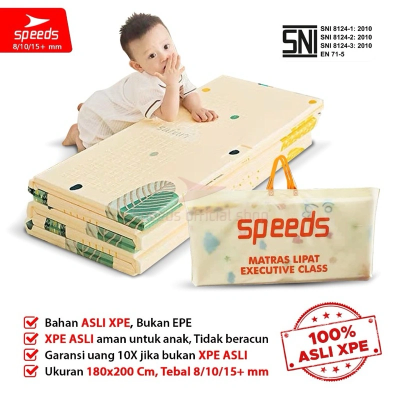 SNI SPEEDS Matras Bayi 180x200 cm Playmat Bayi Karpet Lipat Anak/Bayi Tikar Lipat Foam Matras Playmate Bayi/playmate 180x200/Karpet Anak 027-14